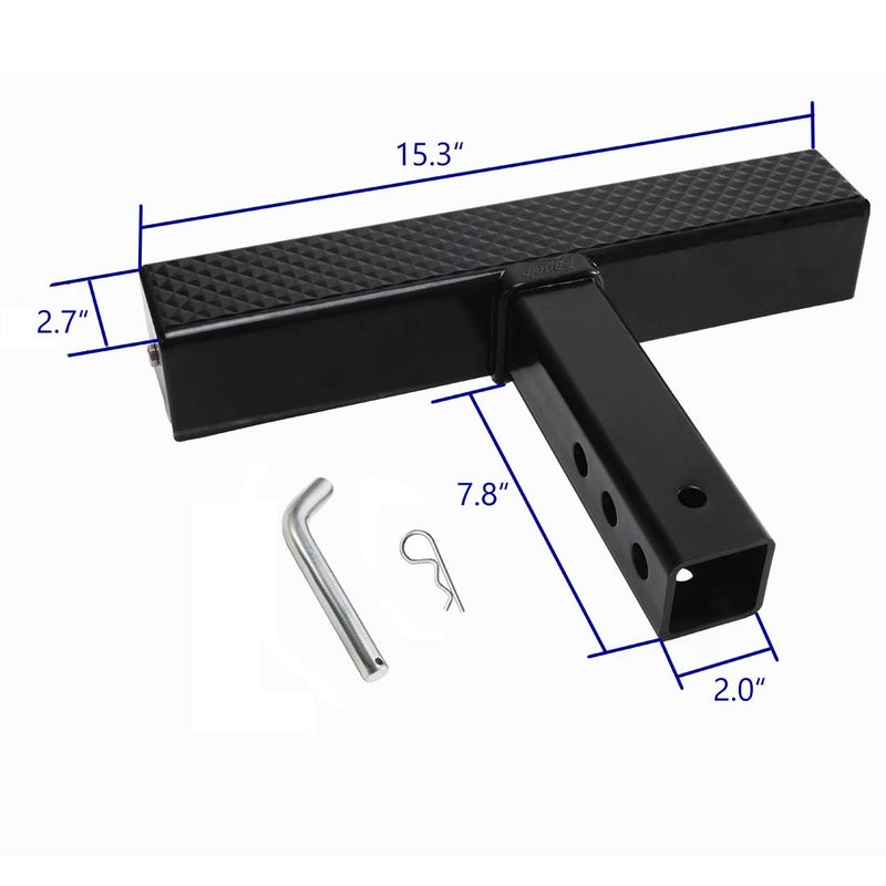 Eapele Hitch Step for 2 Inch Receiver, Universal Anti Slip Bumper Guard, 600lbs Maximum Load, for Trailer Tow Truck Pickup SUV Pickup Van RV - Image 5